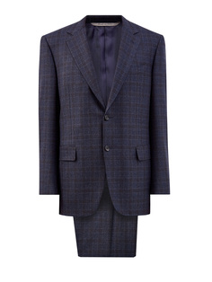 Костюм из плотной шерстяной ткани в клетку Canali