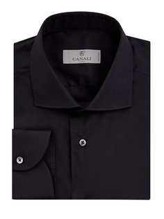 Однотонная рубашка из мягкого эластичного хлопка Canali