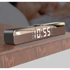 Часы настольные электронные, белая индикация, 8.5 х 7.5 х 7.5 см No Brand