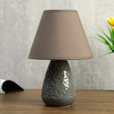 Лампа настольная 37517/1 1х40Вт Е14 серый 17х17х27,5 см No Brand