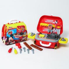 Набор строителя "чемоданчик" в сумке с инструментами игровой, Микки Маус Disney