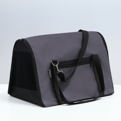Сумка-переноска FLIP, размер M, 43 х 27 х 30 см, серая No Brand