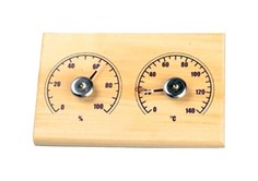 Банная станция PS0570 с двумя стрелками, термометр + гигрометр Proffi