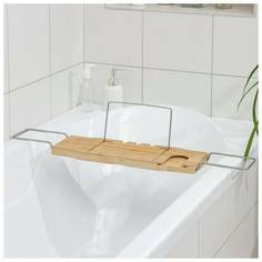 Полка для ванной SAVANNA SPA, 74-95?20,3?2,5 см, бамбук No Brand