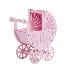 Семейный банк "Коляска", фанера, розовый, 27х15х33,5 см No Brand