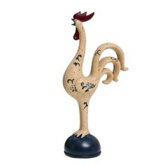 Сувенир полистоун "Прованс. Петушок с голубыми цветочками" 25х13х10 см No Brand