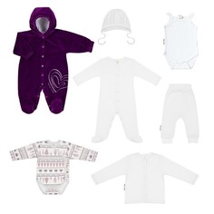 Подарочный комплект детский Lucky Child, 00-00000774 Черника, белый; фиолетовый, 56