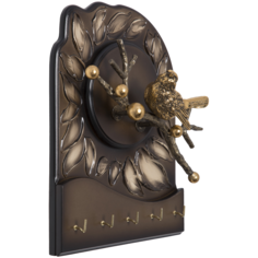 Полка - ключница Птичка Терра (мини) Каштан Амбер Bogacho