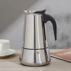 Кофеварка гейзерная Magistro Classic, на 9 чашек, 450 мл, нержавеющая сталь No Brand