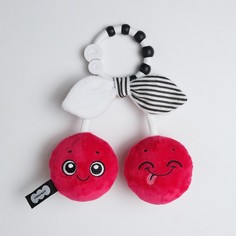 Игрушка подвеска мягкая «Вишенка», шуршалка, пищалка, погремушка, 21 см Bazar