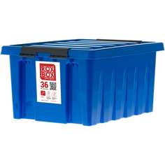 Ящик Rox Box п/п 500х390х250 мм с крышкой и клипсами синий 18707