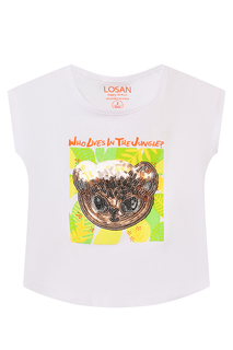 Футболка детская Losan 116-1208AL цв.белый р.98