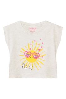 Футболка детская Losan 116-1201AL цв.серый р.110