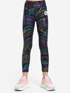 Легинсы для девочек Converse Shine High, Черный