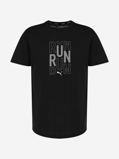 Футболка мужская PUMA Run Logo, Черный