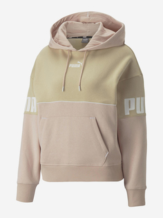 Худи женская PUMA Power Colorblock, Бежевый