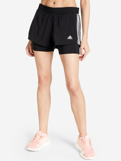 Шорты женские adidas Pacer 3-Stripe Woven 2 In 1 Short, Черный