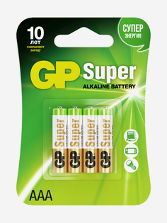 Батарейки щелочные GP LR03-CR4 Super, 4 шт., Мультицвет
