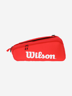 Сумка для 6 ракеток Wilson Super Tour, Красный