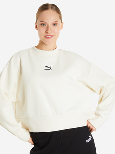 Толстовка женская PUMA Classics Fashion Oversized Crew, Белый