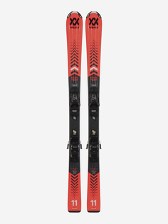 Горные лыжи детские + крепления Volkl Racetiger Jr red vMotion, Красный