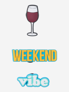 Украшение для обуви Crocs Jibbitz Weekend Vibes, Мультицвет