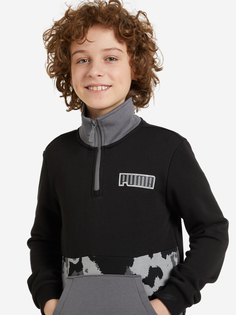 Толстовка для мальчиков PUMA Alpha Quarter-Zip, Черный