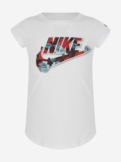 Футболка для девочек Nike Wallpaper Floral Futura, Белый