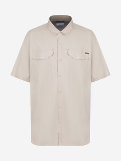 Рубашка мужская Columbia Silver Ridge Lite Short Sleeve Shirt, Plus Size, Бежевый