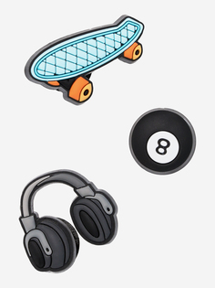 Украшение для обуви Crocs Jibbitz Sk8 Dude 3 Pack, Мультицвет