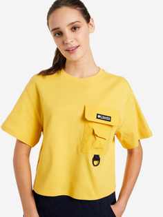 Футболка женская Columbia W Field Creek Cropped SS Tee, Желтый