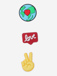 Украшение для обуви Crocs Jibbitz Peace and Love, Мультицвет