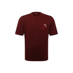 Футболка из хлопка и шелка Giorgio Armani