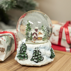Статуэтка снежный шар Christmas Evening Cozy Home