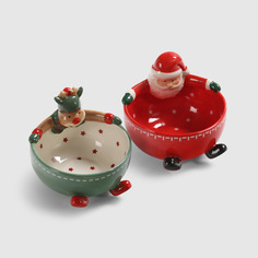 Миска новогодняя Teammann Tableware Санта в ассортименте