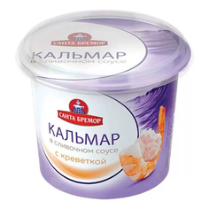 Паста Санта Бремор Кальмар рубленый в сливочном соусе с креветкой 150 г