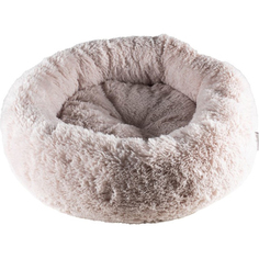 Лежак для животных Foxie Fur Real круглый из меха A22-CR-WHITE-S молочный белый 53х53х20 см