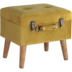 Пуф Glasar с крышкой 41x31x35см горчичный ГЛАСАР