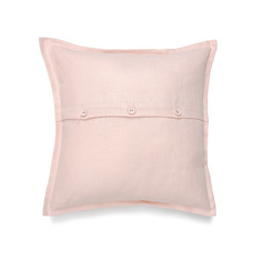 Декоративная подушка на пуговицах Linen Love Клевер-дымка розовая 45х45 см