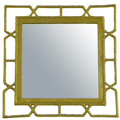 Зеркало настенное в раме T.L.I. 50x50см gold