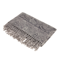 Плед 1.30х1.70 grey white Вонне-траум ratna 17010-188080 Wonne Traum