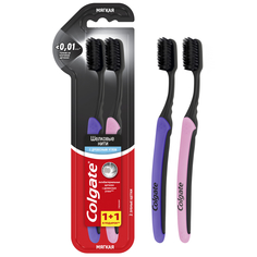 Зубная щетка Colgate Шелковые Нити с древесным углем 1+1