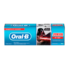 Детская зубная паста Oral-B Junior Дисней Звездные Войны от 6 лет, Мягкий мятный вкус, 75 мл