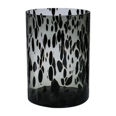 Ваза Hakbijl glass cylinder tiger д19см 30см чёрная