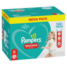 Подгузники-трусики Pampers Pants для малышей 15+ кг, 6 размер, 76 шт