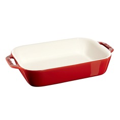 Форма Staub прямоугольная керамика 34х24 см вишня