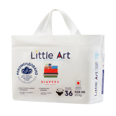 Подгузники детские Little Art для новорожденных, до 5 кг, 36 шт