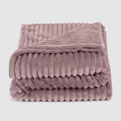 Флисовый плед Hyseas Striped серо-бежевый 140х200 см