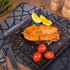 Стейк из лосося с лимоном на гриле, кг Твой Дом
