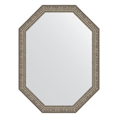 Зеркало в багетной раме Evoform - виньетка состаренное серебро 56 mm 60x80 cm